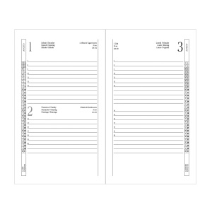ON™ Daily diary 2025, cover with border stitching, pen holder and white paper