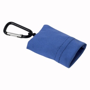 ON™ Snap hook keychain with foldable polyester microfibre screen/lens cleaning cloth