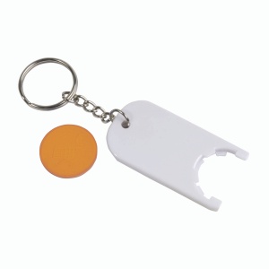 ON™ Plastic key ring with shopping trolley token