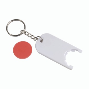 ON™ Plastic key ring with shopping trolley token