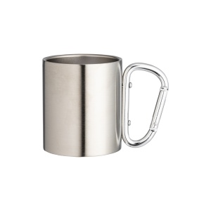 ON™ Steel mug with aluminum carabiner handle, 200 ml