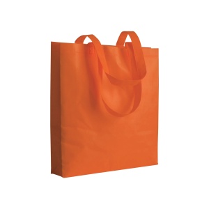 ON™ Heat-sealed 80 g/m2 non-woven fabric shopping bag with gusset and long handles
