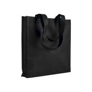 ON™ Heat-sealed 80 g/m2 non-woven fabric shopping bag with gusset and long handles
