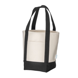 ON™ Geantă mini shopper din bumbac reciclat 340 g/m2, cu mânere și bază colorate. Certificare GRS - Img 14