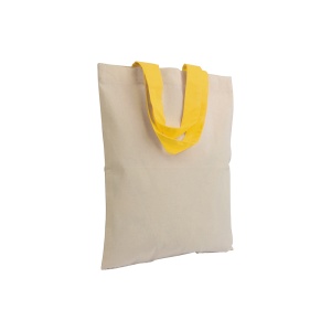 ON™ Geantă mini shopper din bumbac reciclat natural 140 g/m2 cu mânere colorate - Img 3