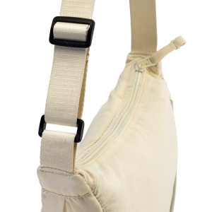 ON™ Nylon round bag with adjustable shoulder strap, zipper closure