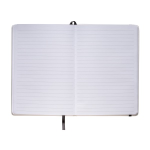 ON™ Notebook with coloured elastic, ruled sheets, satin bookmark