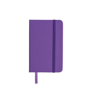 ON™ PU notebook with coloured elastic, ruled sheets (80 pages), satin bookmark