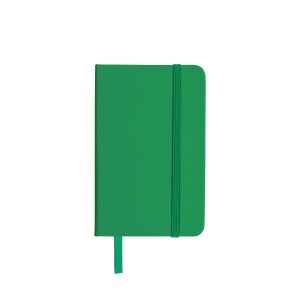 ON™ PU notebook with coloured elastic, ruled sheets (80 pages), satin bookmark