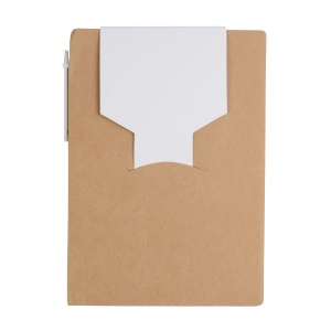 ON™ Recycled-paper notepad with cardboard pen and sticky notes