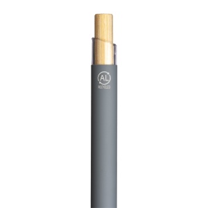 ON™ Rubberized recycled aluminum snap pen. Burnished details , bamboo button