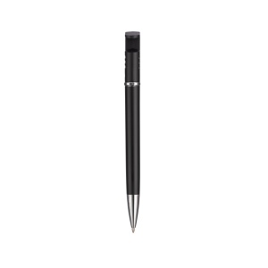 ON™ Plastic twist pen with metallic barrel, mobile phone holder and rubber touch