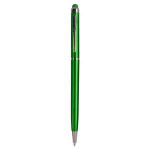 ON™ Plastic twist pen with touchscreen rubber tip and metal clip