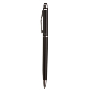 ON™ Plastic twist pen with touchscreen rubber tip and metal clip