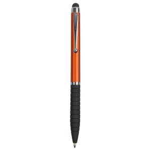 ON™ Plastic twist pen with rubberised grip and touchscreen rubber tip