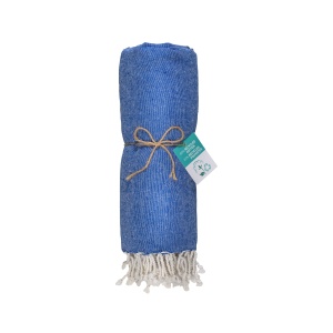 ON™ Recycled cotton fringed beach towel, size 90x170 cm