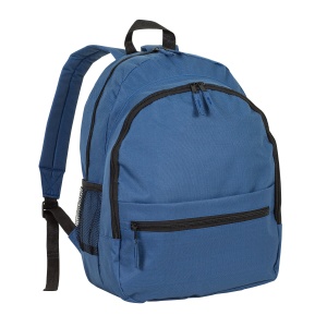 ON™ 600D polyester 6-pocket backpack (two mesh side pockets). Front pocket with velcro