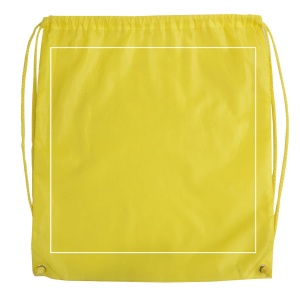 ON™ 210T polyester backpack with drawstring closure and reinforced corners