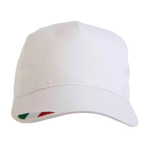 ON™ 5 panels cotton baseball cap with tricolour italian flag embroidery