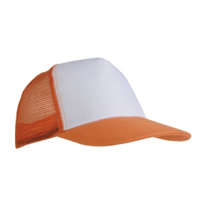 ON™ Polyester 5-panel cap with mesh crown and adjustable velcro strap