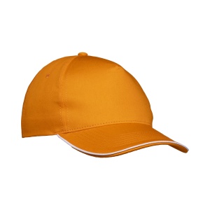 ON™ Cotton 5-panel baseball cap, contrasting sandwich visor Velcro closure