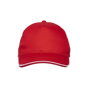ON™ Cotton 5-panel baseball cap, contrasting sandwich visor Velcro closure