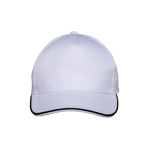 ON™ Cotton 5-panel baseball cap, contrasting sandwich visor Velcro closure