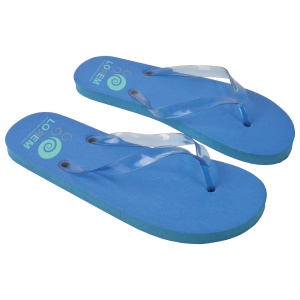 ON™ UNISEX flip-flops with PE (120 g) sole and transparent PVC straps. One size (40-44)