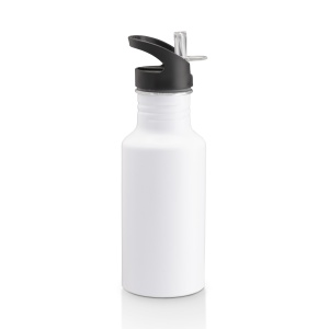 ON™ Aluminium sport bottle with straw (600 ml)