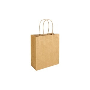 ON 100% recycled paper 100 gr/m2, shopping bag with guesset