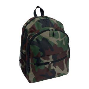ON 600D polyester 6-pocket backpack (two mesh side pockets). Front pocket with velcro