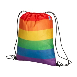ON 70g/m2 R-PET Rainbow backpack in with choke closure