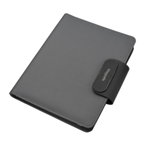 ON A5 organizer folder in R-PET with lock and magnetic closure that lights up