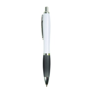 ON ABS plastic snap pen with white barrel, Italian flag-coloured grip and metal clip - Img 16