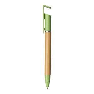 ON Bamboo and wheat straw twist pen with mobile phone stand