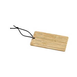 ON Bamboo luggage tag