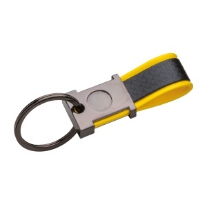 ON Breloc din metal brunat și PU bicolor, cu spațiu potrivit pentru logo-ul din rășină - Img 2