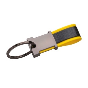 ON Breloc din metal brunat și PU bicolor, cu spațiu potrivit pentru logo-ul din rășină - Img 10