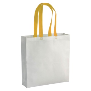 ON Geantă de cumpărături din material nețesut 100 g/m2, laminată și termosigilată, cu clin și mânere lungi