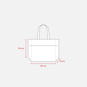 ON Geantă din iută cu interior din PVC, clin, mânere lungi și buzunar exterior - Img 9