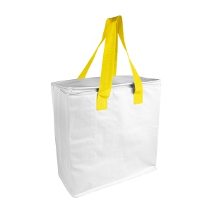 ON Geantă frigorifică din PP laminat 120 g/m2, mânere colorate, închidere cu fermoar - Img 1
