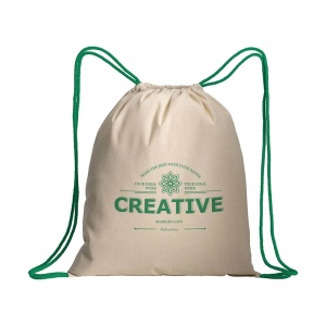 ON Natural cotton drawstring backpack with colored corners - Img 14