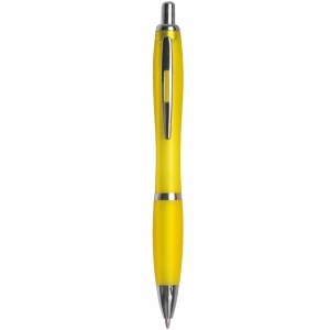 ON Plastic snap pen with coloured barrel, matching rubberised grip and metal clip - Img 3