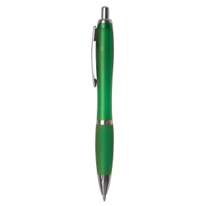 ON Plastic snap pen with coloured barrel, matching rubberised grip and metal clip - Img 12