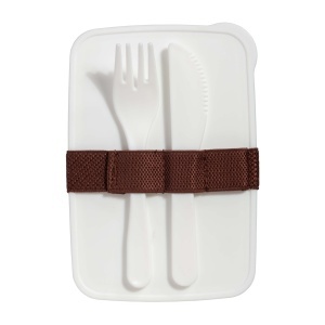 ON PP lunchbox with cutlery included. NOT SUITABLE TO THE DISHWASHER AND MICROWAVE - Img 4