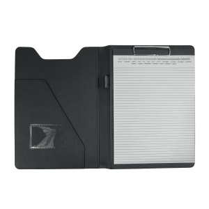 ON PU notepad holder folder. 20 ruled sheets notepad, metal spring - Img 2