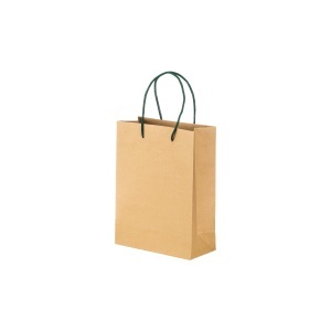 ON Pungă din hârtie reciclată naturală de 150 g/m2 cu clin și mânere scurte colorate - Img 3