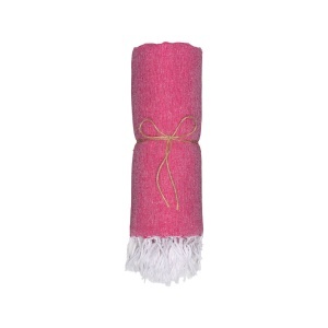 ON Recycled cotton beach towel 150 g/m2. Melange effect and fringes - Img 18