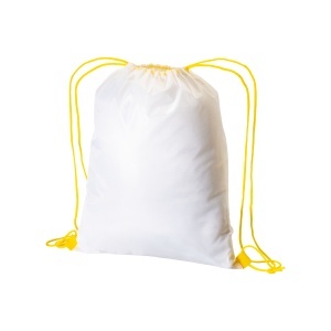 ON Rucsac din poliester alb 210T cu închidere tip șnur și șnururi colorate - Img 5