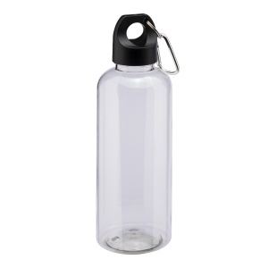 ON Sticlă transparentă din PET reciclat 580 ml. Capac de plastic cu carabină. - Img 2